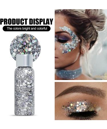 2 Pcs Eye Sequin | Sequin Gel Set with 5 Colors | Sequin Cosmetic Shimmer Lasting Shiny Lustre for Cheekbones Eyelids Collarbones Hair Lips Nails Dalian - Buy Online on GoSupps.com