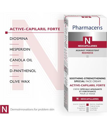 Pharmaceris N Active-Capilaril Soothing Face Cream Reduces Redness Face Moisturiser for Couperose Skin D-Panthenol Shea Butter - 30 ml - Buy Online on GoSupps.com