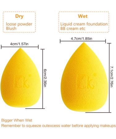 Dolovemk 6 Parts Makeup Sponge Mixer Set - Latex-Free Liquid Foundation Sponges in 6 Colors | Handmade Drop Shape Beauty Tools - Buy Online on GoSupps.com
