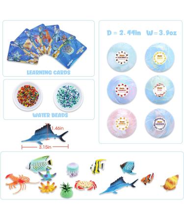 2023 Bath Bombs for Kids with Surprise Toys - Handmade Fizzies with Funny Ocean Toys - Natural & Organic Bath Balls Kit for Girls & Boys - Buy Online on GoSupps.com