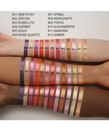 FOCALLURE Metallic Chameleon Liquid Lipstick - Diamond Glitter & Shimmery Finish | Long-Lasting & Intense Pigment Lip Gloss for Cosplay & Rave Festival - 08 MORGANITE - Buy Online on GoSupps.com