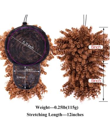 Doren Afro Drawstring Ponytail with Bangs Kinky Curly for Women Synthetic Hair Extensions Clip On Hairpieces 12inch #4 12 Inch #4 - Buy Online on GoSupps.com