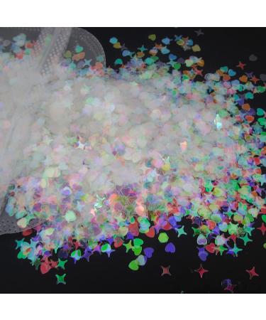 40g Holographic Red Heart Chunky Glitter Flakes - Nail Art & Craft Sequins - Buy Online on GoSupps.com