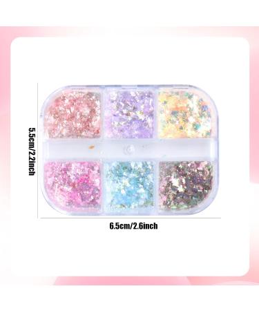 Holographic Mermaid Nail Art Glitter Sequins - 50g Irregular Aurora Opal Flakes for Nail Decoration - Buy Online on GoSupps.com