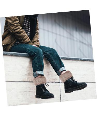 Buy Besportble Fluffy Leg Warmers & Boot Covers - Women s Thermal Winter Socks | Cozy Fur Stockings for International Shipping - Buy Online on GoSupps.com