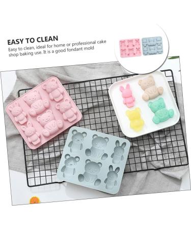 Zerodeko 2pcs Cake Mold Keychain Silicone Molds Ice Cube Candy Muffin Top Pans for Baking Resin Molds Silicone Molds for Candles Candle Molds Rabbits Bunny Chocolate Mold Cartoon Silica Gel 15.9X14.1CM - Buy Online on GoSupps.com