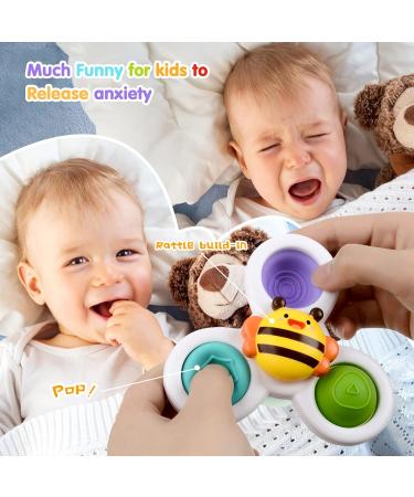 AIUOKYA 6 PCS Suction Cup Spinner Toys | Simple Dimple Suction Toy for Kids | Silicone Bubbles | Bath & Window Play | Baby Toys 1+ Years - Buy Online on GoSupps.com