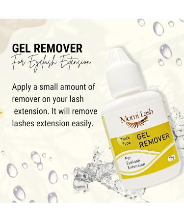 Professional Gel Remover for Eyelash Extensions - Clear & Powerful Adhesive Lash Remover for Sensitive Skin (15g) - Quick & Non-Scent Thick Type - Buy Online on GoSupps.com