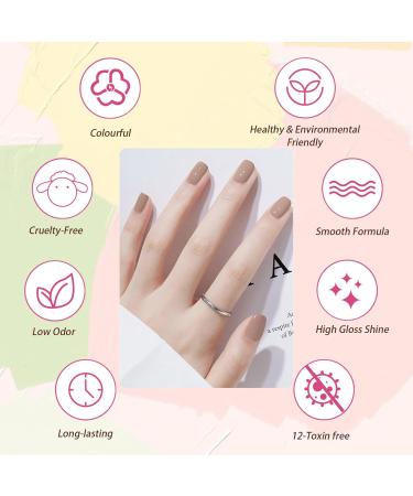 Nude Nail Polish Quick Dry & Long Lasting Nude Nail Varnish - Water Based Natural Nail Polish- No Need Uv Nail Paint For Diy Nail Art Manicure At Home -French Manicure Nail Polish (04#) - Buy Online on GoSupps.com