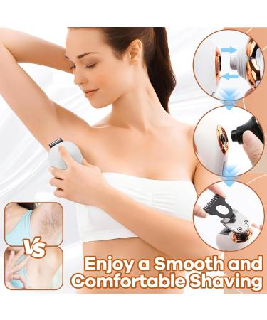 Buy Electric Razors for Women 5D Facial Hair Removal & 5-in-1 Wet/Dry Bikini Trimmer - Rechargeable Painless Grooming Kit - Buy Online on GoSupps.com
