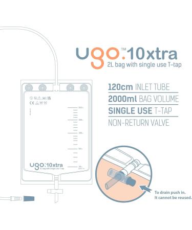 Ugo 2L Nachtf tel - Kink-Free Urine Bag/Catheter Night Bag (10-Pack) | International Shipping Available - Buy Online on GoSupps.com