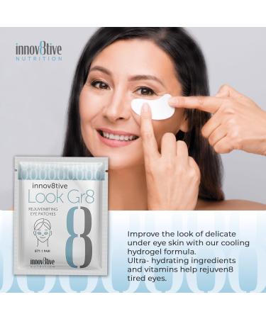 Look Gr8 Rejuven8ting Eye Patches - Collagen & Aloe Vera Under Eye Treatment for Dark Circles Puffiness & Wrinkles | Youthful Radiance - Buy Online on GoSupps.com