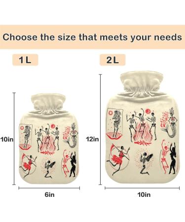 Naanle Skull Skeleton Collection Hot Water Bottle - Hand & Foot Warmer for Pain Relief | 1L Transparent Heat Therapy - Buy Online on GoSupps.com