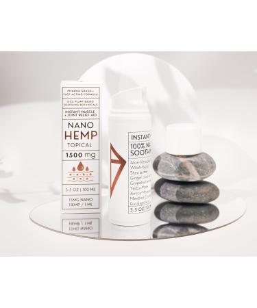 Buy Nano Hemp Topical Gel 1500mg - Fast-Acting Relief 100ml | Infused with Arnica Aloe Vera Yerba Mate Menthol & Eucalyptus | Worldwide Shipping - Buy Online on GoSupps.com