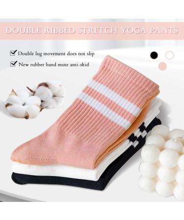 Buy TSHAOUN Slide-Resistant Yoga Socks for Women | Non-Slip Pilates & Fitness Socks - 3 Pairs 3 Colors Sizes 36-38 - Buy Online on GoSupps.com