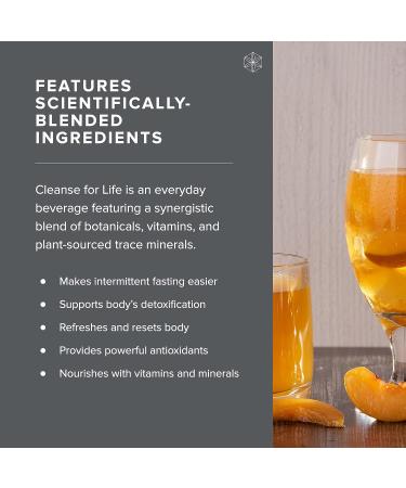 Isagenix Cleanse for Life with Turmeric, Licorice Root & Bilberry - Supports Intermittent Fasting - Peach Mango - 96g - Buy Online on GoSupps.com