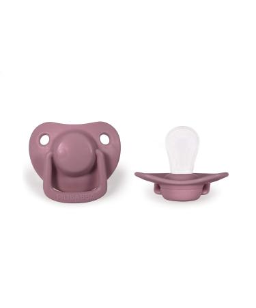 Filibabba Schnuller 2 Set |Baby pacifier made of silicone in beautiful matt colorsTemporary pacifier |Danish design |2 pieces with pacifier box (Dusty Rose 0-6 months)