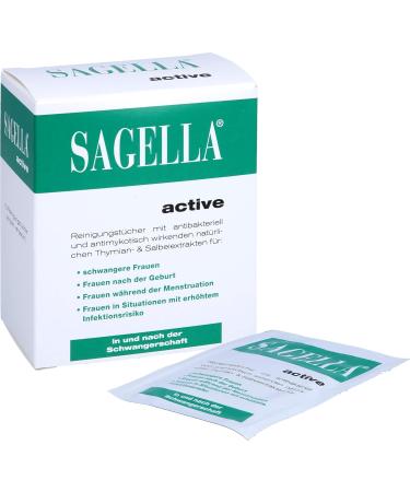 Sagella Active Cleaning Towels | Gentle Intimate Care for Women | Pregnancy & Postpartum Refreshing Towels - 10 Pieces - Buy Online on GoSupps.com