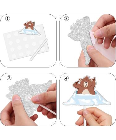 Brown Glitter Animal Groundhog Dessert Cupcake Topper Happy Groundhog Day Theme Decorations Baby Shower Boys Girls Happy Birthday Party Decor Supplies set 18pcs - Buy Online on GoSupps.com