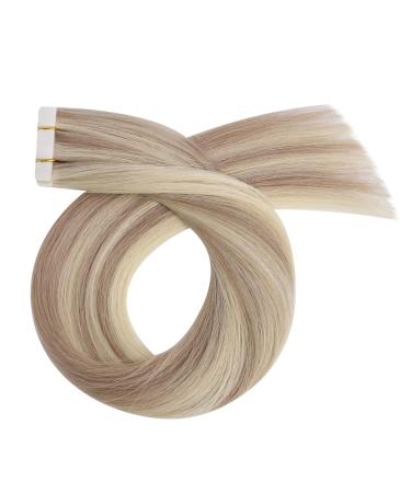 Moresoo Virgin Tape-In Extensions - Real Remy Hair #P18/613 5 Pieces 50 cm Invisible Adhesive Tapes - Buy Online on GoSupps.com