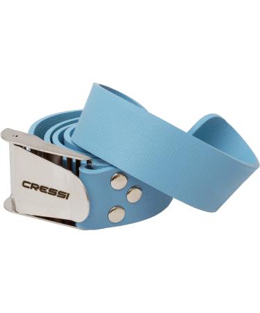 Cressi Quick-Release Elastic Belt with Metal Buckle, Blue