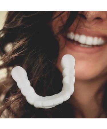 10 Set Resin Teeth Veneers - Comfortable Removable Upper Dentures | Reusable Tooth Covers - Buy Online on GoSupps.com