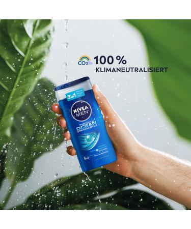 Nivea Men Fresh Ocean Shower Gel - Revitalizing 250ml Sea Minerals for Body Face & Hair Ocean-Fresh Fragrance - Buy Online on GoSupps.com