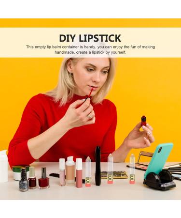 Lurrose 12-Piece Pencil-Shaped Empty Lip Gloss Tubes - Mini Clear Lip Oil Bottles for DIY Cosmetics - Perfect for Daily Use (1.6x9cm) - Buy Online on GoSupps.com
