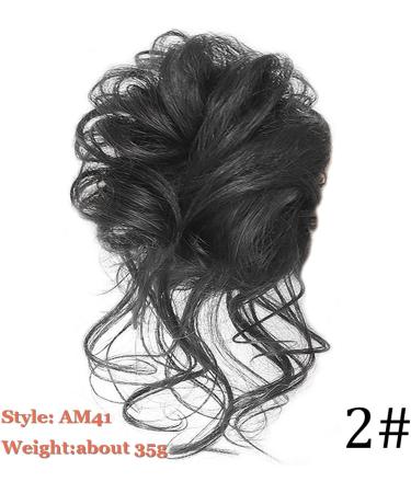 Hair Bun Hairpiece for Women Synthetic Messy Bun Hair Piece Tousled Updo Hair Buns Extension Elastic Band Curly Chignon Scrunchie Ponytail Extension for Women Hair Chignons(AM41-2) - Buy Online on GoSupps.com