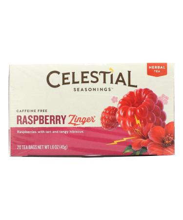 Celestial Seasonings Herbal Tea Caffeine Free Raspberry Zinger - 20 Tea Bags