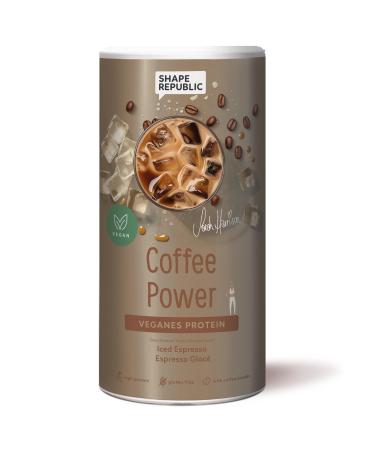 SHAPE REPUBLIC 3K Protein Powder vegan Iced Espresso - Protein powder for sustainable muscle building - with vitamin B12