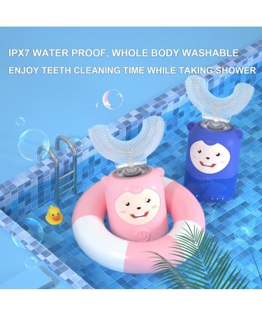 Hillo Kids Toothbrush - U-Shape IPX7 Waterproof Smart Timer Electric Toothbrush for Ages 2-9 (Cute Pink) - Best International Shipping - Buy Online on GoSupps.com