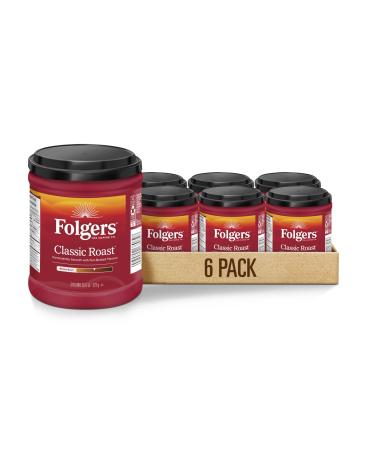 Folgers Classic Roast Medium Roast Ground Coffee 272g Pack of 6 Classic Roast 272 g (Pack of 6)