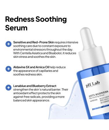 PhLab Anti Redness Serum Reduces Capillary Cracks Appearance Evens Skin Tone Skin Soothing and Redness Reform Serum 1.01 Fl Oz (Pack of 1) - Buy Online on GoSupps.com