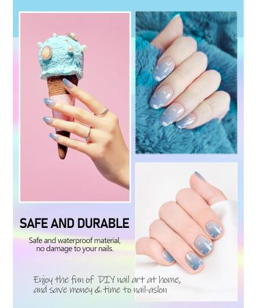 Kalolary Gel Nail Polish Strips Set with Nail File & Stick - Waterproof Semi Cured Art Sticker for Women, UV/LED Lamp Required - 6 Pack - Buy Online on GoSupps.com