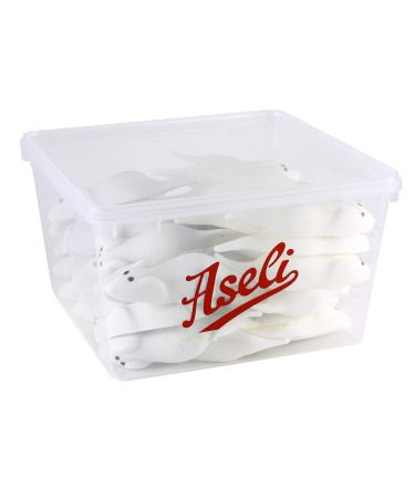 Buy 660g Handmade White & Gray Giant Foam Mice - Gluten-Free & Lactose-Free | Aseli Mouse Bacon in Re-Lockable Box - Buy Online on GoSupps.com