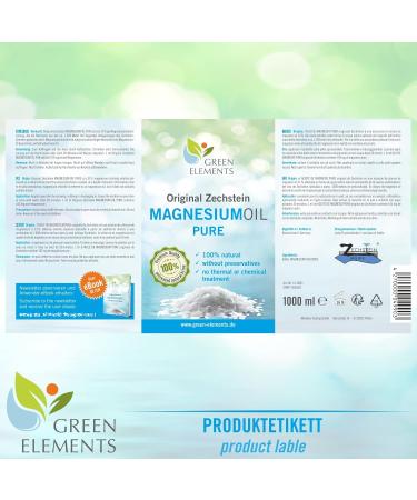 Zechstein Magnesium Oil PURE - 1000 ml Natural Brine + 100 ml Spray Bottle | Premium International Shipping - Buy Online on GoSupps.com