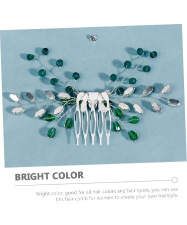 Beaupretty Girl Headpiece bridal headpiece hair jewels for women green hair bridal hair hair for girls hair gems for women bride rhinestones Bridal Hair Accessory - Buy Online on GoSupps.com