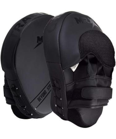 MRX Gel Tech Boxing Hook & Jab Pads MMA Focus Punching Mitts - Black/White (Pair) - Buy Online on GoSupps.com