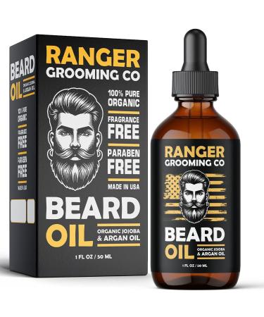 Fragrance Free Beard Oil & Leave In Conditioner, 100% Pure Natural for Groomed Beards, Mustaches, and Moisturized Skin 1 oz by Ranger Grooming Co by Leven Rose - Buy Online on GoSupps.com