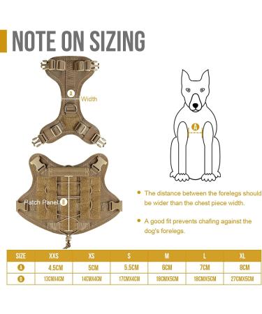 OneTigris Tactical Dog Vest - XL Brown Service Dog Harness - MOLLE Training Harness 1000D Nylon - Buy Online on GoSupps.com