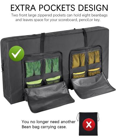 MUCITAGF 4' x 2' Regulation Size Cornhole Carrying Case - Heavy Duty 600D Board Bag with Adjustable Strap and Extra Pockets - Buy Online on GoSupps.com