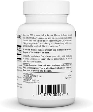 Source Naturals Coenzyme Q10 - 30 mg Antioxidant Support for Heart Brain Immunity & Liver - 120 Lozenges - Buy Online on GoSupps.com