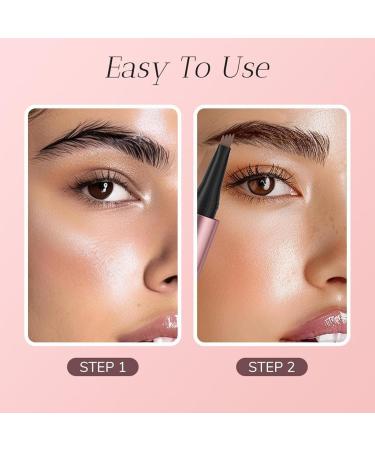 Eyebrow Pencil Liquid Eyebrow Pen 4 Tip Microblading Eyebrow Pen Creates Natural Looking Brows Effortlessly Eye Brow Pencils for Women (04) - Buy Online on GoSupps.com