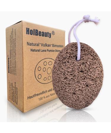 Holbeauty Bimsstein Foot Care - Horn skin remover - Nature lava stone - Bimsstein cornea remover - nature pumice stone - callus remover - pumice stone for feet and hands - dark grower