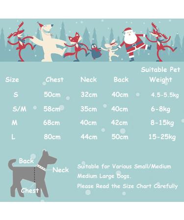 Supjade Christmas Sweater for Dogs - 2-Piece Winter Pet Costume Set for Medium Dogs & Cats (Chest: 68cm Back: 42cm) - Buy Online on GoSupps.com