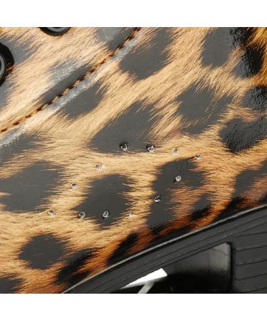 YYW Funky Leopard-Print Roller Skates (Size 38 US Men 7 Women 8.5) | PU Leather Outdoor Skates - Buy Online on GoSupps.com