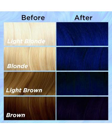 VOODOO Blue Hair Paint (Serenity) 8 Oz | Vegan & Cruelty-Free Temporary Hair Dye | Bright Vivid Color | Ammonia Sulfate & Paraben-Free Semi-Permanent Hair Color - Buy Online on GoSupps.com