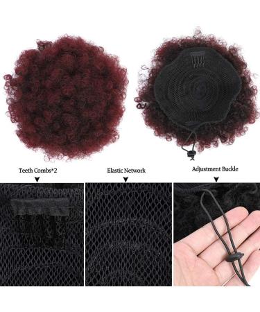 Buy Puff Afro Curly Wig Ponytail - Short Kinky Clip-In Synthetic Hair Bun | International Shipping - Buy Online on GoSupps.com