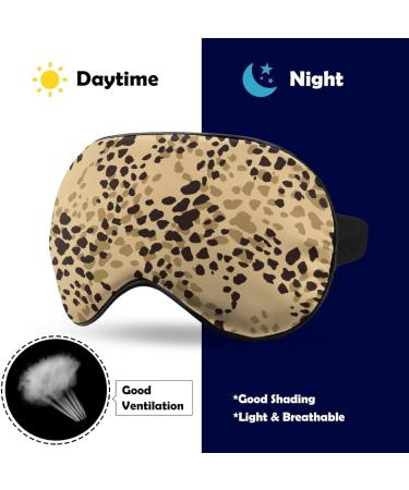 Leopard Skin Sleep Mask - Adjustable Blindfold for Men and Women | Blocks Light for Night Travel and Nap - Buy Online on GoSupps.com